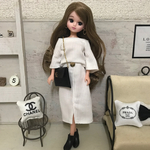 【w様オーダー品】リカちゃん服♡リブデザインホワイトセットアップ♡リアルクローズ  