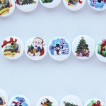 約50個　クリスマス　ウッドボタン　スノーマン　