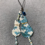 シェイプドステッチのビーズ猫⑤