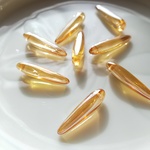 のびやかに〜ハニー〜　チェコビーズ　5X16mm 8個