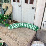 ラスト！【バスルーム緑♡インテリアプレート】植物と同梱の場合、送料無料♡BATHROOM インテリア雑貨♡アイアン