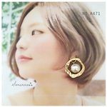 No.A471 ころん♩と可愛い✩︎⡱ パール×リングの お洒落ピアス / イヤリング
