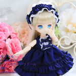 オビツ11  2連リボン&フリルドレス 【royal blue】
