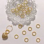  *⋆20個★14mm★ゴールド★デザインリング★丸