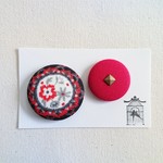 ★くるみボタンブローチ★