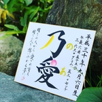 Instagram人気！書道家が書く命名色紙 ワンカラー  出生情報入り 送料無料 名前の由来をひと言に乗せて