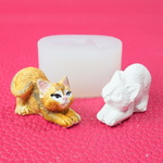 ハンドメイドシリコンモールド シリコンモールド ネコ ＃2