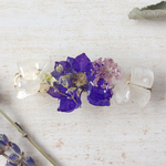 ❁花畑風❁ちどり草と紫陽花のバレッタ
