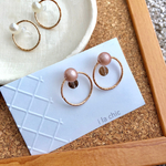 パール×フープ ノンホールピアス（ピアス可）