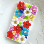 ichikara様オーダー品♡カラフルポップ手帳型ケース