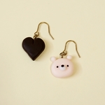 ハートとクマのピアス。*