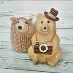カメラと帽子のセット☆しろくま貯金箱