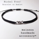 ニッケルフリー❤︎デザイン∞インフィニティ ブレスレットまたはアンクレット♡