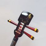 【tukikikyu24さま専用ページ】かんざし 「三味線」漆黒７２（猫）