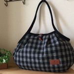 【新柄】グラニーバッグ＊ウール♡黒系