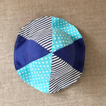 【h様専用】44cm(やや小さめ)ベビー用帽子 ブルー系