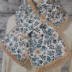 ハンドメイド・リバティのネックウォーマー（Edenham エデナム・アイボリー）