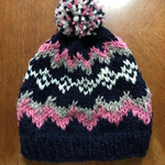 手紡ぎ手編み帽子