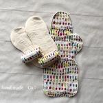 おでかけ用 布ナプキン (5枚Set)・おんぷ