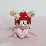 【小***様オーダー】イチゴうさぎ ストラップ
