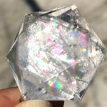 虹入り 天然石 水晶  六芒星 ネックレス