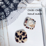 レオパード イヤリング、ピアス ハンドメイド