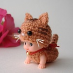 猫キューピー♡茶色　ストラップにも