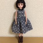 リカちゃん 水玉ワンピース