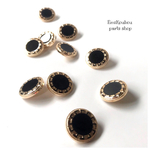 【入荷しました】23㎜ シャンクボタン❤︎アンティークブラック&ゴールド❤︎5pcs-104