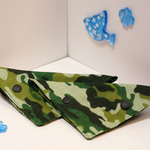 【猫用】カモフラージュ柄のバンダナ（グリーン）