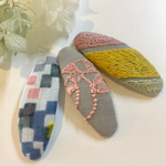 New！ミナペルホネンஐ 刺繍のパッチンピン 3点セット ⑅◡̈*キッズ&ベビー✦ฺプレゼントにも