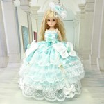 リカちゃん お姫様ドレス 一点物☆ミント