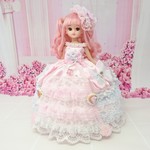 リカちゃん お姫様ドレス 一点物☆ピンク×ブルー