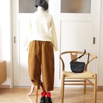 コーデュロイコクーンパンツ（camel）