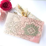 帯の結婚式ふくさ(袱紗)  ご祝儀袋入れ  ☆  ピンク瑞華文