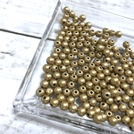 メタリック マットビーズ ゴールド アクリルビーズ   ピアス 素材