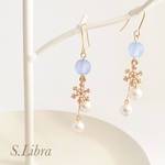 winter*snow line~ 冬の雪降る✧*ピアス イヤリング