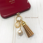 my select❤イニシャル＊タッセル＊充電口用チャーム（シルバー金具のみ）