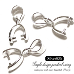 【■高純度silver925製■】ペンダントスイング ■バチ環付き！■【ワンタッチで作品が完成✧】縦約28mm【１個】セット【ワンランク上の美麗作品に✧】