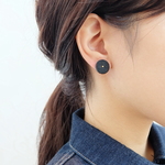 【chimie vintage collection-157 】ヴィンテージボタンノンホール樹脂ピアス