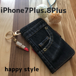 iPhone 6.6s.7.8プラス共通手帳型iPhoneケース★ホルダー付き