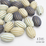 24個 ＊ ナツメ型 Colormix Acrylbeads