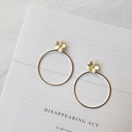flower metal hoop earring