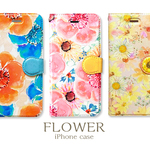 お花たっぷり☆iPhoneケース〈手帳型〉