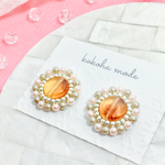 ✴︎Cute tortoiseshell✴︎べっ甲✴︎パール✴︎ハロウィン✴︎秋✴︎お呼ばれ✴︎ベイクドカラー✴︎刺繍✴︎ビジュー