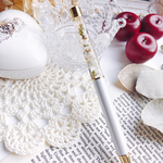  Luxe  White ハーバリウムボールペン  ギフト クリスマス