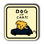 DOG IN CAR!!（アプリ）シール