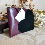 ストレスフリーなお財布  L字ファスナー🖤プラム&ブラック🖤