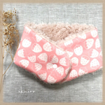 【再販9】肌触りの良い イチゴ柄ファーマフラー✳︎リバーシブル✳︎お子様から大人の方まで