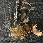 クリスマス花材❣️ゴールド+プラチナハーバリウム花材プリザーブドフラワーヒイラギなど